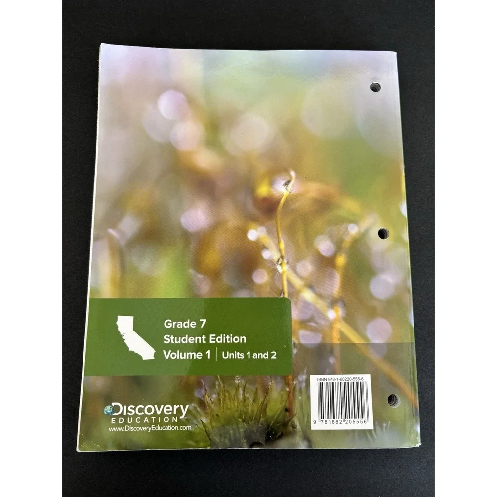 Discovery Education Science Techbook Grade 7 Student Edition California Volume 1